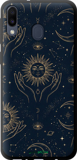 TPU чехол Celestial Harmony: Sun & Moon Gold Mystic Pattern для Samsung Galaxy M20 - 6778b-1660 изображение 