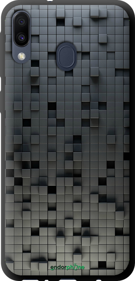 

Coque du TPU noir "Cubes" pour Samsung Galaxy M20, Gris