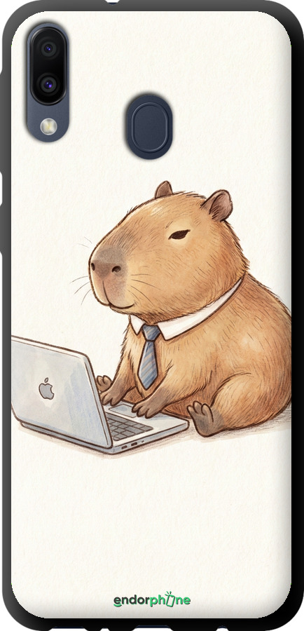 TPU чехол Funny Capybara CEO Working для Samsung Galaxy M20 - 6777b-1660 изображение 
