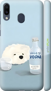 3D пластиковый матовый чехол Пес водка для Samsung Galaxy M20 - 6368m-1660 изображение 