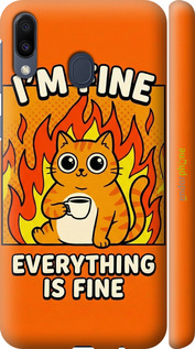 3D пластиковий матовий чохол 'Funny Cat' для Samsung Galaxy M20 зображення 5