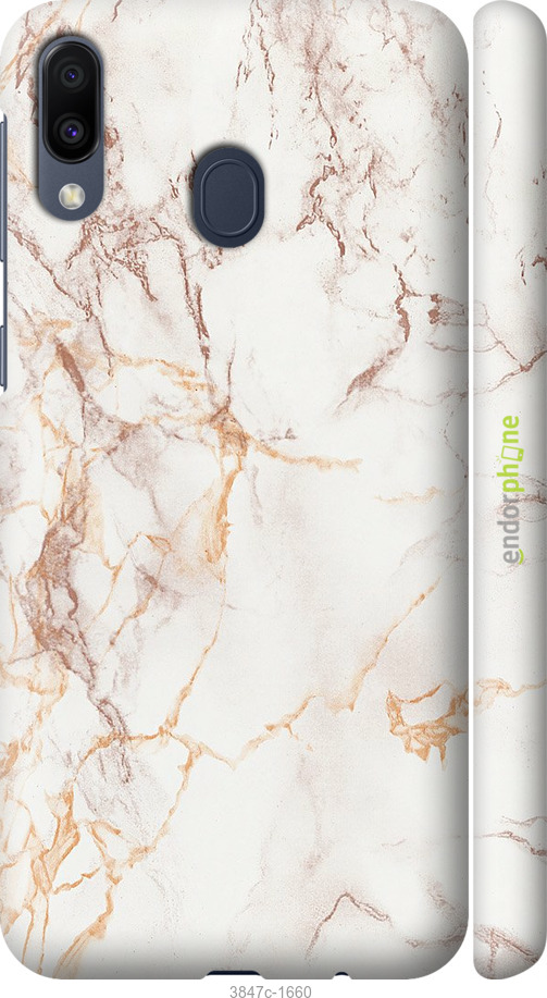 

3D-muovi matta cover "Valkoinen marmori" for Samsung Galaxy M20