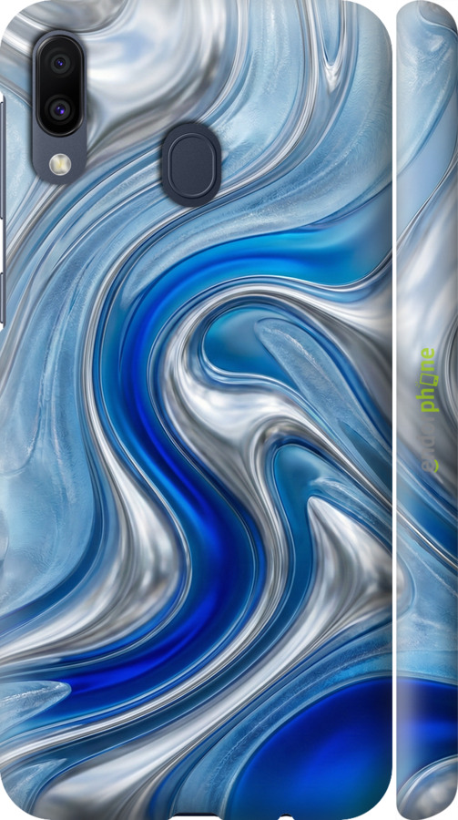 3D пластиковый матовый чехол Liquid Chrome для Samsung Galaxy M20 - 6781m-1660 изображение 