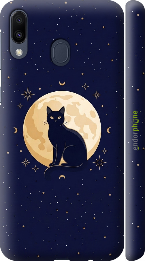 3D пластиковий матовий чехол Cute Cat Celestial/Witchy для Samsung Galaxy M20 - 6787m-1660 изображение 