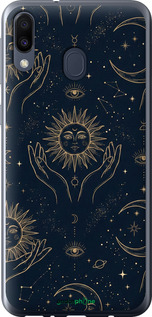 2D пластиковый чехол Celestial Harmony: Sun & Moon Gold Mystic Pattern для Samsung Galaxy M20 - 6778t-1660 изображение 