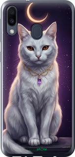 2D пластиковий чехол Mystic White Cat Gothic Dark Purple Gold для Samsung Galaxy M20 - 6805t-1660 изображение 