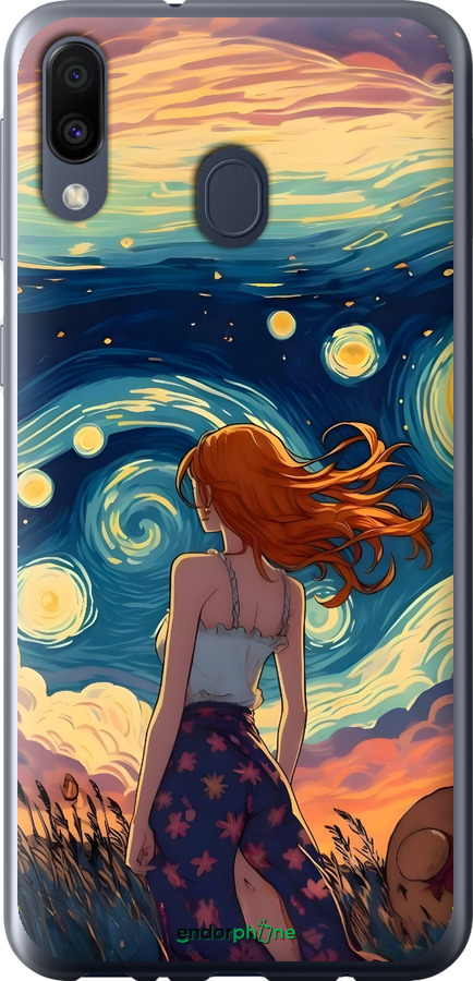 2D пластиковый чехол Девушка Арт для Samsung Galaxy M20 - 6325t-1660 изображение 