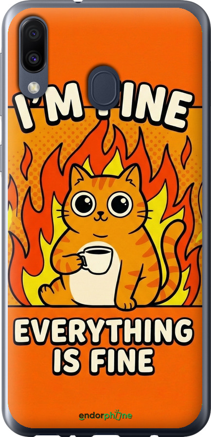 2D пластиковий чехол Funny Cat для Samsung Galaxy M20 - 6786t-1660 изображение 