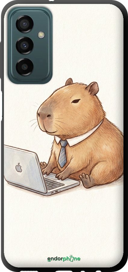 TPU чехол Funny Capybara CEO Working для Samsung Galaxy M13 M135 - 6777b-2765 изображение 