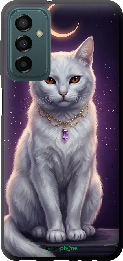 TPU чехол Mystic White Cat Gothic Dark Purple Gold для Samsung Galaxy M23 M236B - 6805b-2632 изображение 