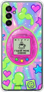 Силикон с усиленными углами чехол Y2K Aesthetic Retro Pet: Годуй мене кавою для Samsung Galaxy M23 M236B - 6784sp-2632 изображение 
