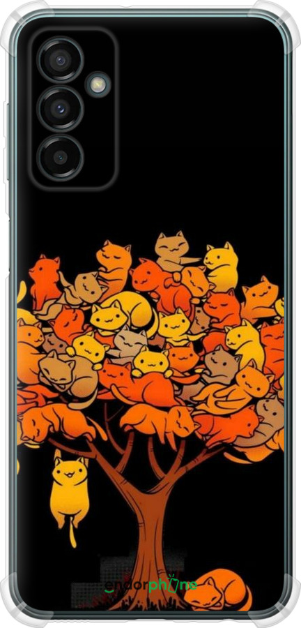 Силикон с усиленными углами чехол Дерево и котики для Samsung Galaxy M23 M236B - 6516sp-2632 изображение 