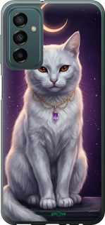 Силіконовий чехол Mystic White Cat Gothic Dark Purple Gold для Samsung Galaxy M13 M135 - 6805u-2765 изображение 