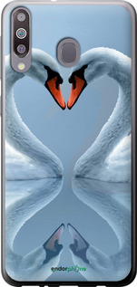 2D пластиковий чехол Лебеді для Samsung Galaxy M30 - 6007t-1682 изображение 