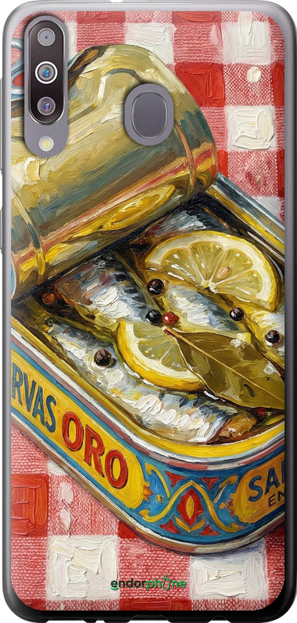 Силиконовый чехол Vintage Sardine Tin Phone для Samsung Galaxy M30 - 6772u-1682 изображение 