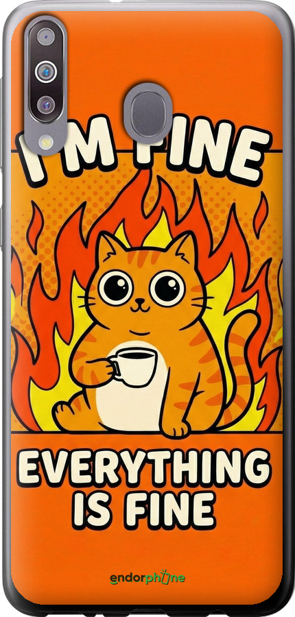 Силиконовый чехол Funny Cat для Samsung Galaxy M30 - 6786u-1682 изображение 