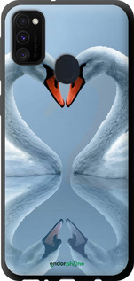 TPU чехол Лебеди для Samsung Galaxy M21 M215F - 6007b-2016 изображение 