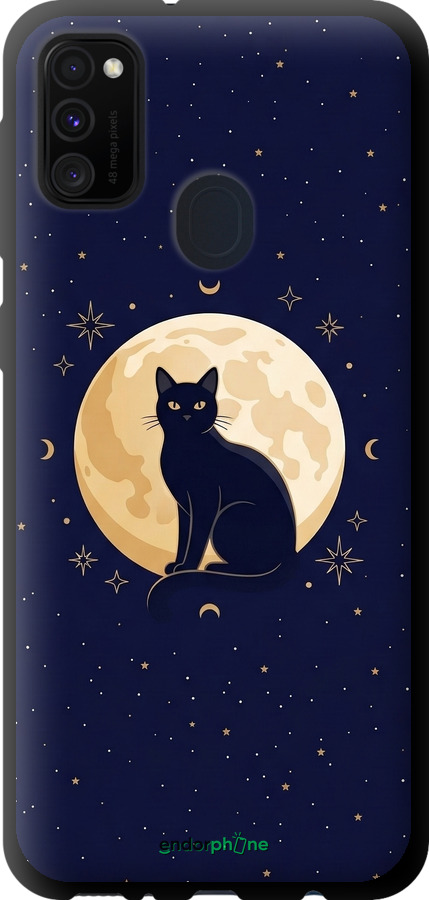 TPU чехол Cute Cat Celestial/Witchy для Samsung Galaxy M21 M215F - 6787b-2016 изображение 