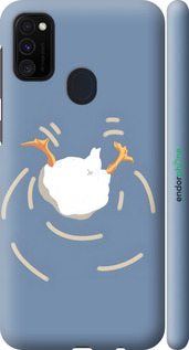 3D пластиковий матовий чехол Гусь ныряет для Samsung Galaxy M21 M215F - 6275m-2016 изображение 