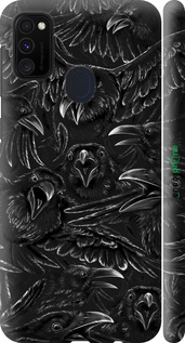 3D пластиковый матовый чехол Воронья ярость для Samsung Galaxy M30s 2019 - 6474m-1774 изображение 