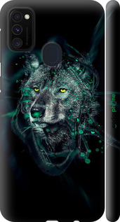 3D пластиковый матовый чехол Wolf для Samsung Galaxy M21 M215F - 6610m-2016 изображение 