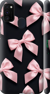 3D пластиковый матовый чехол Coquette Ribbons Dark Coquette для Samsung Galaxy M21 M215F - 6767m-2016 изображение 