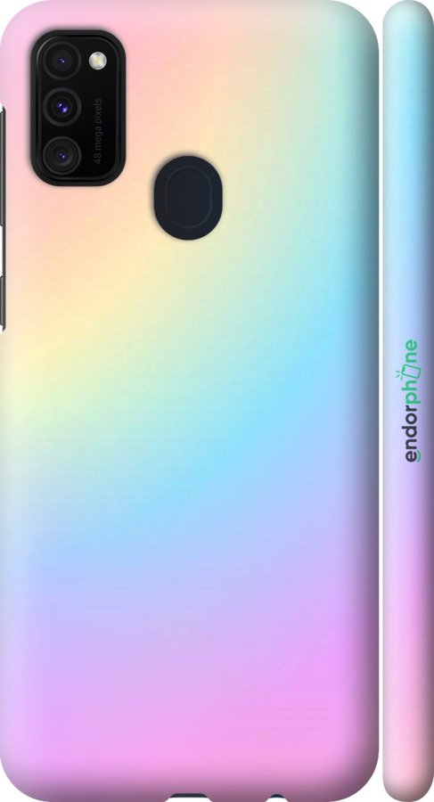 

3D пластиковий матовий чохол "Веселка 2" для Samsung Galaxy M30s 2019, Рожевий