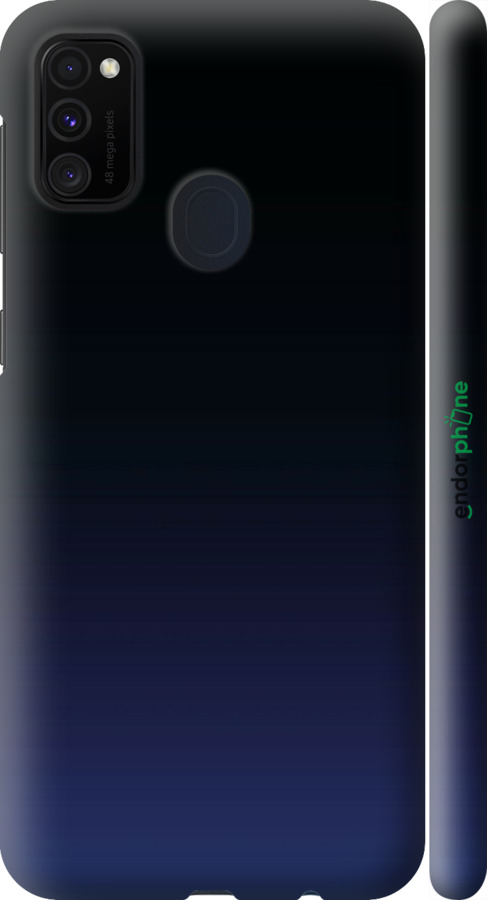 3D пластиковый матовый чехол Градиент в тёмно - синем стиле для Samsung Galaxy M30s 2019 - 6542m-1774 изображение 