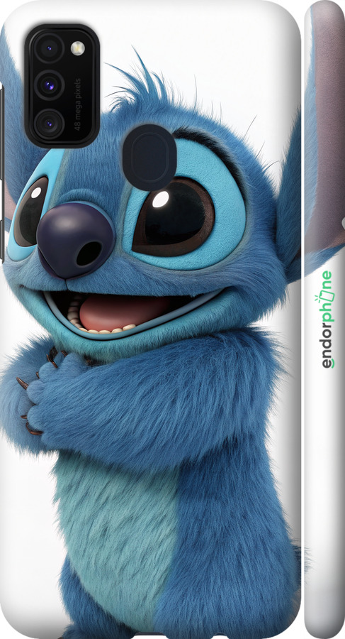 3D пластиковый матовый чехол Стич 1 для Samsung Galaxy M30s 2019 - 6686m-1774 изображение 
