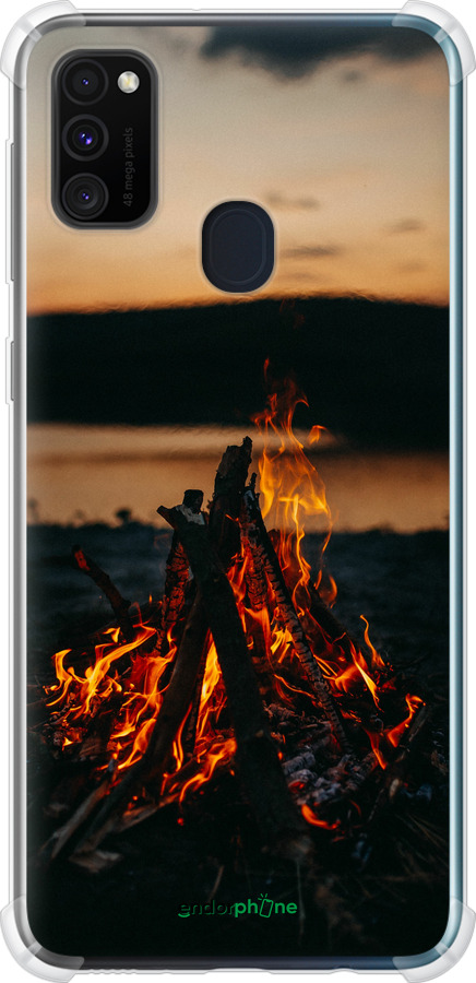 Силикон с усиленными углами чехол Огонь для Samsung Galaxy M21 M215F - 6021sp-2016 изображение 