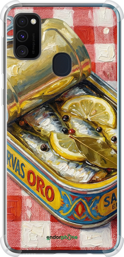 Силикон с усиленными углами чехол Vintage Sardine Tin Phone для Samsung Galaxy M21 M215F - 6772sp-2016 изображение 