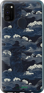 2D пластиковый чехол Морская тематика в стиле арт-деко для Samsung Galaxy M21 M215F - 6520t-2016 изображение 
