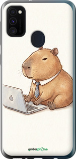 Силіконовий чехол Funny Capybara CEO Working для Samsung Galaxy M21 M215F - 6777u-2016 изображение 