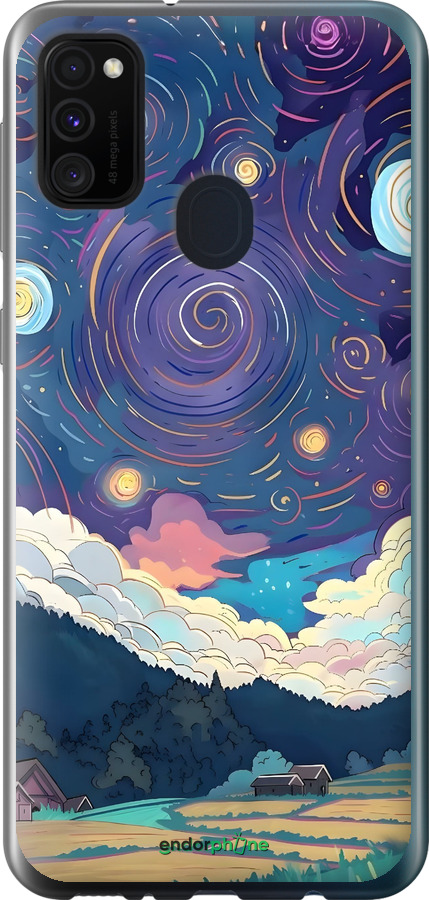 Силиконовый чехол Креативный арт для Samsung Galaxy M21 M215F - 6322u-2016 изображение 