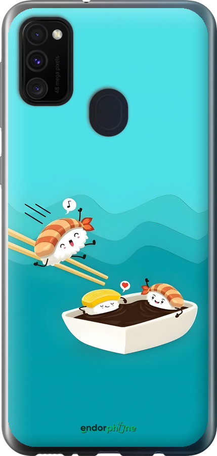 Силіконовий чехол Суші для Samsung Galaxy M21 M215F - 6354u-2016 изображение 
