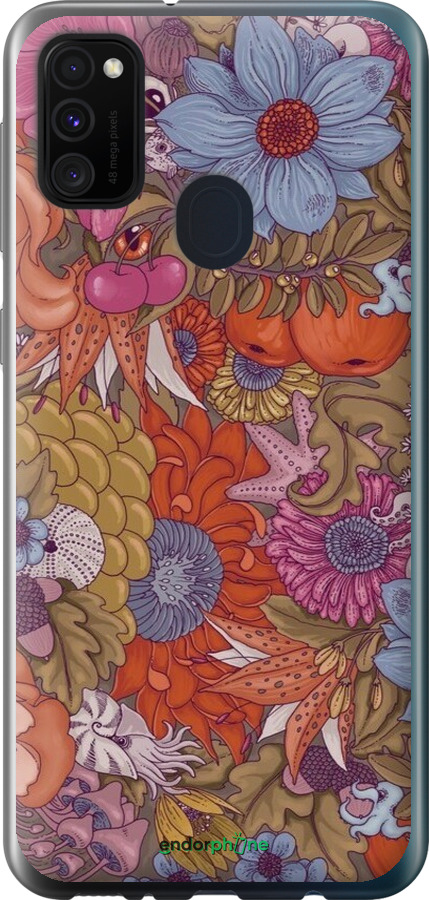 2D пластиковий чехол Абстрактні  квіти для Samsung Galaxy M21 M215F - 6526t-2016 изображение 