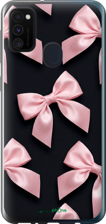 Силиконовый чехол Coquette Ribbons Dark Coquette для Samsung Galaxy M21 M215F - 6767u-2016 изображение 