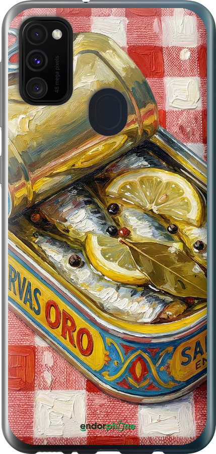 Силиконовый чехол Vintage Sardine Tin Phone для Samsung Galaxy M21 M215F - 6772u-2016 изображение 