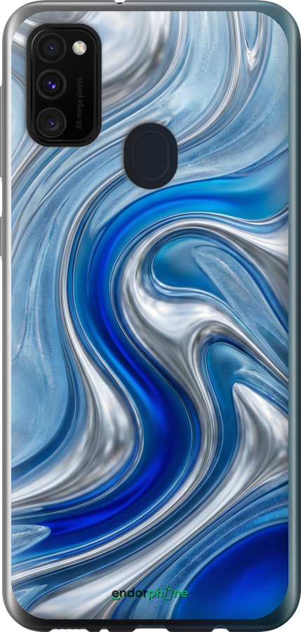 Силіконовий чехол Liquid Chrome для Samsung Galaxy M21 M215F - 6781u-2016 изображение 