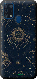 TPU чехол Celestial Harmony: Sun & Moon Gold Mystic Pattern для Samsung Galaxy M31 M315F - 6778b-1907 изображение 
