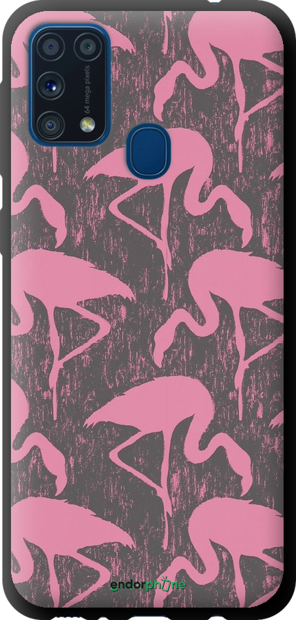 TPU чехол Vintage-Flamingos для Samsung Galaxy M31 M315F - 4171b-1907 изображение 