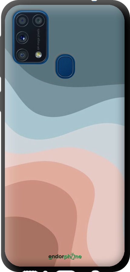 TPU чехол З синіми та рожевими хвилями в стилі ретро для Samsung Galaxy M31 M315F - 6532b-1907 изображение 