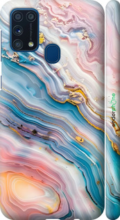 3D пластиковий матовий чехол Мрамор красивый для Samsung Galaxy M31 M315F - 6376m-1907 изображение 