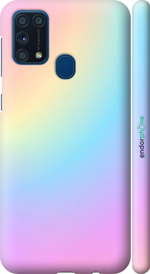 

3D пластиковий матовий чохол "Веселка 2" для Samsung Galaxy M31 M315F, Рожевий