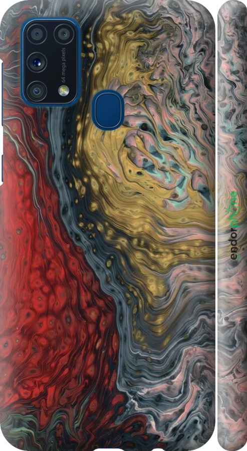 3D пластиковый матовый чехол С изображением абстрактной живописи для Samsung Galaxy M31 M315F - 6530m-1907 изображение 