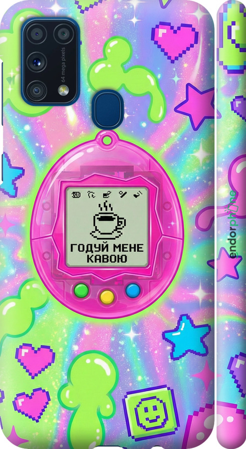 3D пластиковый матовый чехол Y2K Aesthetic Retro Pet: Годуй мене кавою для Samsung Galaxy M31 M315F - 6784m-1907 изображение 