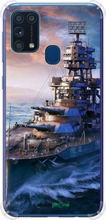Силикон с усиленными углами чехол Военный корабль, world of tanks, wargaming для Samsung Galaxy M31 M315F - 6461sp-1907 изображение 