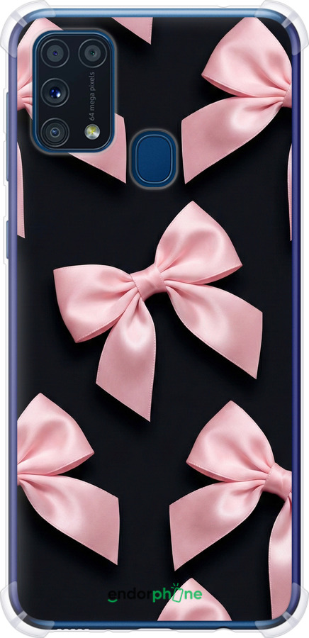 Силіконовий протиударний с посиленими кутами чехол Coquette Ribbons Dark Coquette для Samsung Galaxy M31 M315F - 6767sp-1907 изображение 