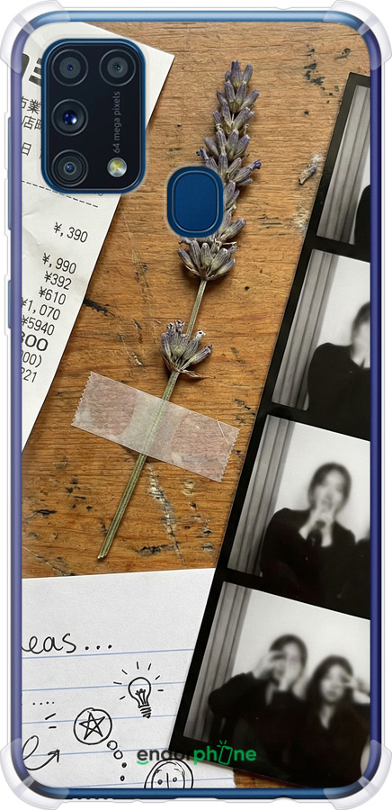 Силикон с усиленными углами чехол Aesthetic Scrapbook Collage для Samsung Galaxy M31 M315F - 6773sp-1907 изображение 