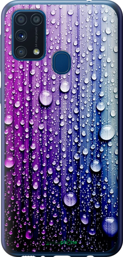 

2D пластиковий чохол "Краплини води" для Samsung Galaxy M31 M315F, Синій
